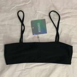 Missguided Black Bandeau Top